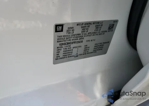 2015 Chevrolet Tahoe C1500 Lt из США, поврежденный, VIN 1GNSCBKC0FR129239